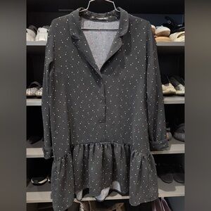 Zara Black Dress with Colorful Star Pattern